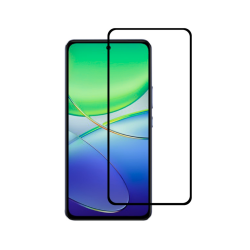 Vivo V30 Lite Uyumlu 5D Glass Temperli Cam Ekran Koruyucu (Siyah)