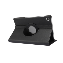 Lenovo Tab M10 X328FU 360 Dönen Standlı Kapaklı Kılıf (Siyah)