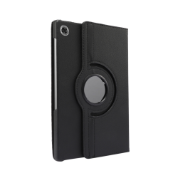 Lenovo Tab M10 X328FU 360 Dönen Standlı Kapaklı Kılıf (Siyah)