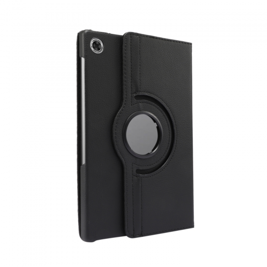 Lenovo Tab M10 X328FU 360 Dönen Standlı Kapaklı Kılıf (Siyah)