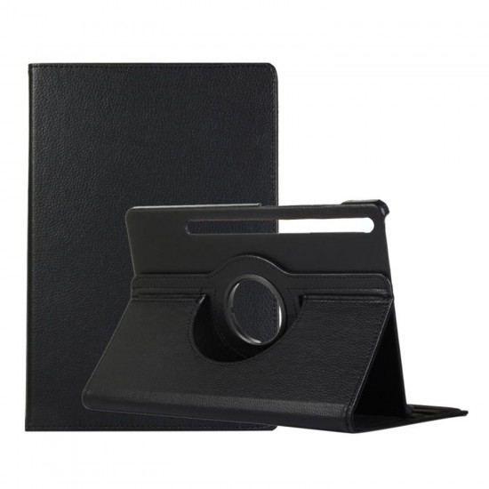 Samsung Galaxy S10 Plus 360 Dönen Standlı Kapaklı Kılıf (Siyah)