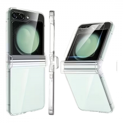 Samsung Galaxy Z Flip 6  Uyumlu Şeffaf Sert PC Kılıf