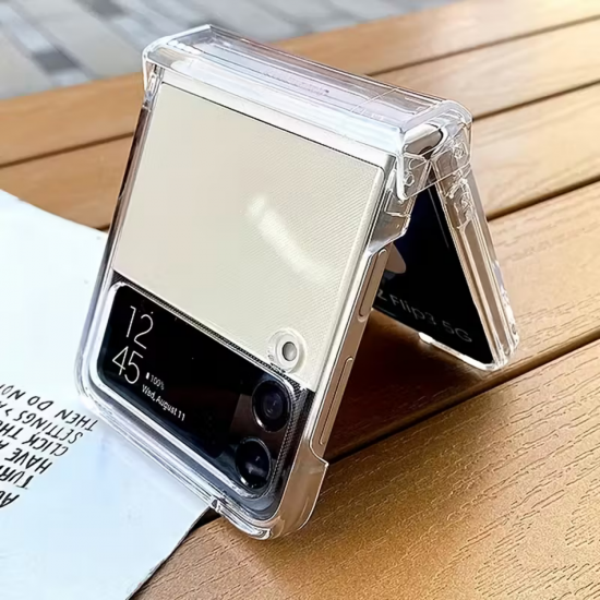 Samsung Galaxy Z Flip 6  Uyumlu Şeffaf Sert PC Kılıf