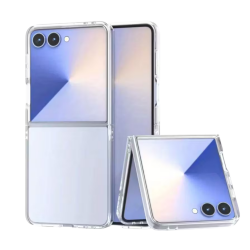 Samsung Galaxy Z Flip 7  Uyumlu Şeffaf Sert PC Kılıf