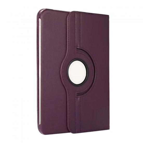 iPad Air 11 M3 360 Dönen Standlı Kapaklı Kılıf (Mor)