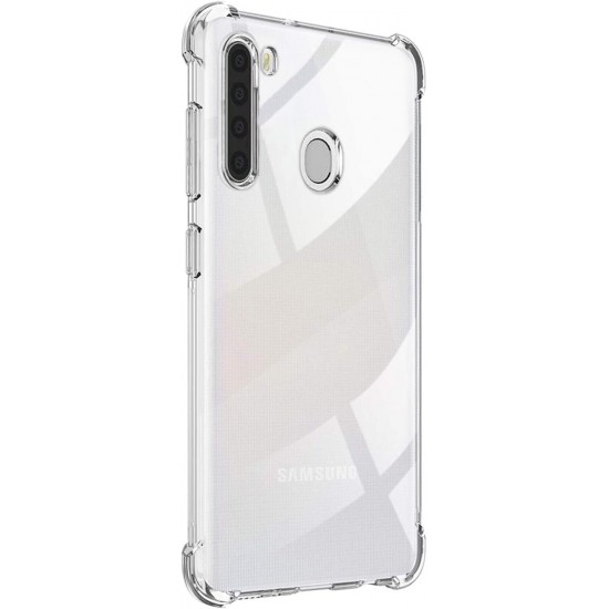 Samsung Galaxy A21 Uyumlu Darbe Emici Şeffaf Silikon Kılıf