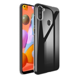 Samsung Galaxy A11 Lux Seri Kamera Korumalı Premium Şeffaf Silikon Kılıf