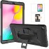 Samsung Galaxy Tab S6 Lite 10.4 inc P610/P615/P617 Uyumlu Defender Standlı Zırhlı Silikon Tablet Kılıfı (Siyah)