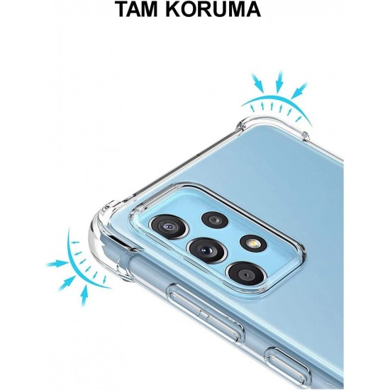 Samsung Galaxy S21 Plus Uyumlu Darbe Emici Şeffaf Silikon Kılıf