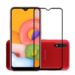 Samsung Galaxy A01 Uyumlu Ön Koruma Mat Seramik Nano Ekran Koruyucu (Siyah)