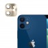 iPhone 12 Mini / İphone 11 Uyumlu Metalik Seri Kamera Lens Koruyucu (Gold)