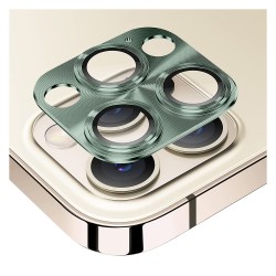 iPhone 12 Pro Uyumlu Metalik Seri Kamera Lens Koruyucu (Yeşil)