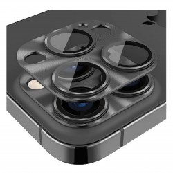 iPhone 13 Pro / 13 Pro Max Uyumlu Metalik Seri Kamera Lens Koruyucu (Siyah)