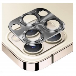 iPhone 13 Pro / 13 Pro Max Uyumlu Metalik Seri Kamera Lens Koruyucu (Gri)