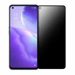 Oppo Reno 7 Uyumlu Privacy Ön Koruma Hayalet Seramik Nano Ekran Koruyucu (Siyah)