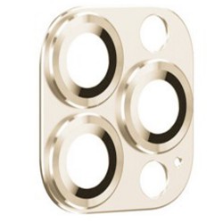 iPhone 14 Pro / 14 Pro Max Uyumlu Metalik Seri Kamera Lens Koruyucu (Gold)