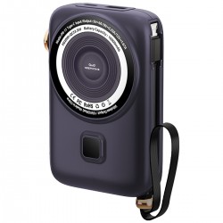 Keephone PB17 MagEasy 10.000 mAh 20W Type-C 20W Lightning 22.5W USB 15W Kablosuz Şarj PD Magsafe Powerbank (Mor)