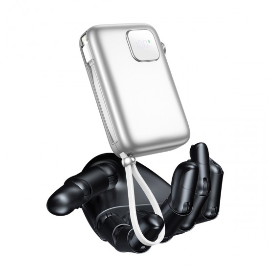 Keephone PB17 MagEasy 10.000 mAh 20W Type-C 20W Lightning 22.5W USB 15W Kablosuz Şarj PD Magsafe Powerbank (Mor)