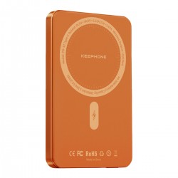 Keephone PB33 Lucci 5.000 mAh 20W Type-C 15W Kablosuz Şarj PD Magsafe Powerbank (Turuncu)