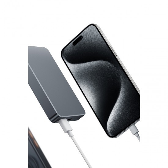 Keephone PB34 Lucci 10.000 mAh 20W Type-C 22.5W USB QC 15W Kablosuz Şarj PD Magsafe Powerbank (Titanyum)