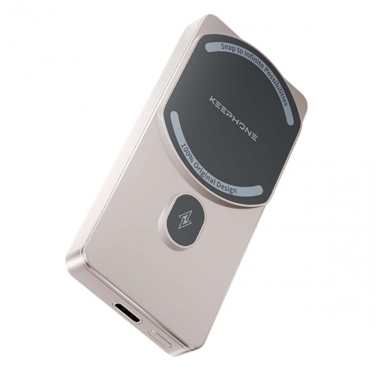 Keephone PB36 MagCube 5.000 mAh Type-C 20W PD Magsafe Destekli Powerbank (Çöl Titanyum)