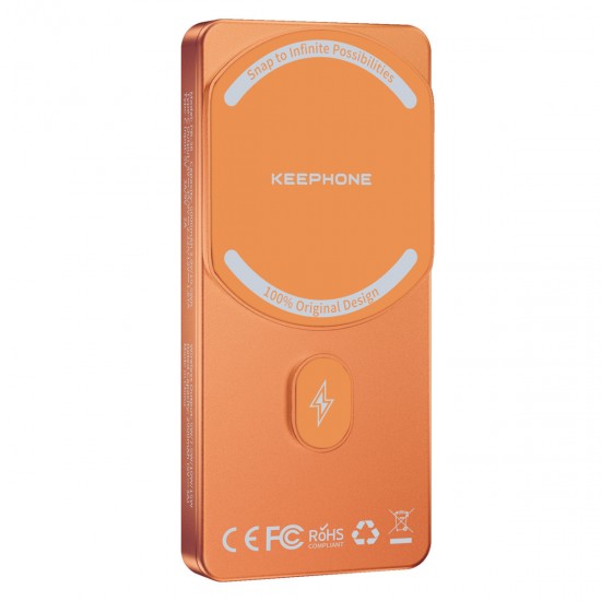 Keephone PB36 MagCube 5.000 mAh Type-C 20W PD Magsafe Destekli Powerbank (Turuncu)