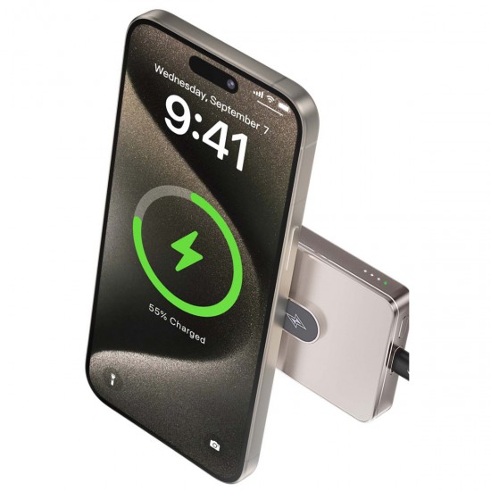 Keephone PB36 MagCube 5.000 mAh Type-C 20W PD Magsafe Destekli Powerbank (Titanyum)