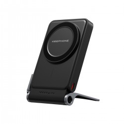 Keephone PB45 Hotta 10.000 mAh 22.5W Dahili Type-C Kablolu 15W Kablosuz Şarj Destekli Standlı PD Magsafe Powerbank (Siyah)