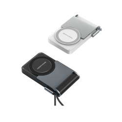 Keephone PB45 Hotta 10.000 mAh 22.5W Dahili Type-C Kablolu 15W Kablosuz Şarj Destekli Standlı PD Magsafe Powerbank (Siyah)