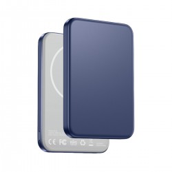 Keephone PB59 Glossey 5.000 mAh 20W Type-C ve 15W Kablosuz Şarj Destekli Magsafe Powerbank (Lacivert)