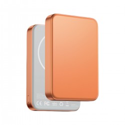 Keephone PB60 Glossey 10.000 mAh 22.5W USB 20W Type-C 15W Kablosuz Şarj Semi Solid Magsafe Powerbank (Turuncu)