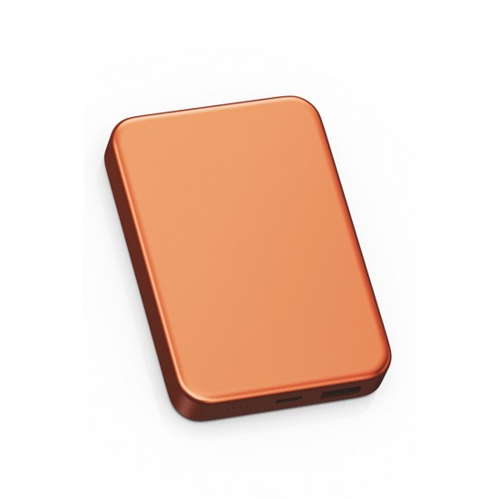 Keephone PB60 Glossey 10.000 mAh 22.5W USB 20W Type-C 15W Kablosuz Şarj Semi Solid Magsafe Powerbank (Turuncu)