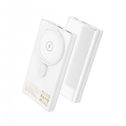 Hoco Q22 Taurus 22.5W PD 20W Magsafe Dijital Ekranlı Powerbank (Beyaz)