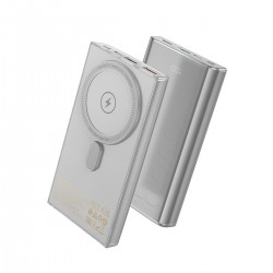 Hoco Q22 Taurus 22.5W PD 20W Magsafe Dijital Ekranlı Powerbank (Gri)