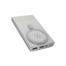 Hoco Q22 Taurus 22.5W PD 20W Magsafe Dijital Ekranlı Powerbank (Gri)