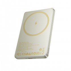 Hoco Q26 5.000mAh Ultra İnce Alüminyum MagSafe Powerbank (Gold)