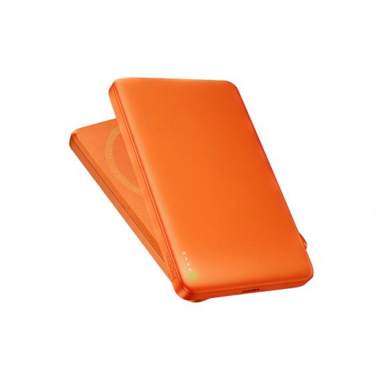 Hoco Q26 5.000mAh Ultra İnce Alüminyum MagSafe Powerbank (Turuncu)