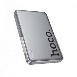 Hoco. Q36 Sunlight 5.000 mAh 20W Type-C ve 10W Kablosuz Şarj PD Magsafe Standlı Powerbank (Gri)