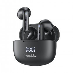 Yesido TWS19 Bluetooth 5.3 Dijital Göstergeli ve ENC Özellikli Kablosuz Kulaklık (Siyah)