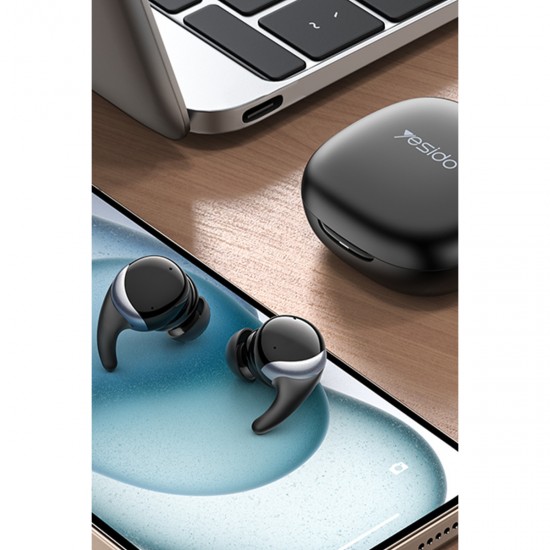 Yesido TWS30 Bluetooth 5.3 ANC Aktif Gürültü Engelleyici Kablosuz Kulaklık (Siyah)