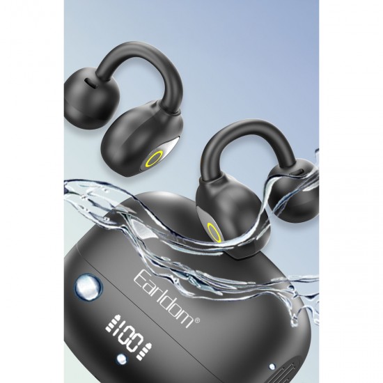 Earldom TWS45 Bluetooth 5.4 Dijital Şarj Göstergeli Açık Kulak Tasarımlı TWS Kulaklık (Siyah)