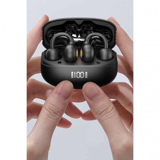 Earldom TWS45 Bluetooth 5.4 Dijital Şarj Göstergeli Açık Kulak Tasarımlı TWS Kulaklık (Siyah)