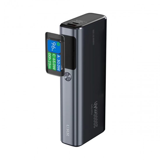 URR 130W Ultrafast 20.000 mAh TFT Ekranlı Laptop Şarj Destekli Powerbank (Siyah)