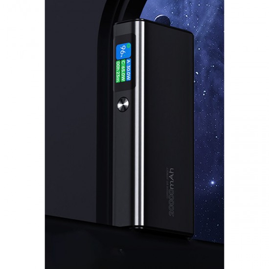 URR 130W Ultrafast 20.000 mAh TFT Ekranlı Laptop Şarj Destekli Powerbank (Siyah)