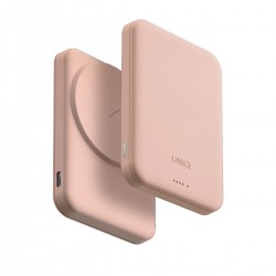Uniq Lyden Lexa 5.000mAh Vegan Deri Ultra Hafif MagSafe Powerbank (Pembe)