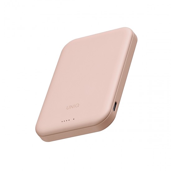 Uniq Lyden Lexa 5.000mAh Vegan Deri Ultra Hafif MagSafe Powerbank (Pembe)