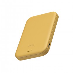 Uniq Lyden Lexa 5.000mAh Vegan Deri Ultra Hafif MagSafe Powerbank (Sarı)