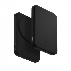 Uniq Lyden Lexa 5.000mAh Vegan Deri Ultra Hafif MagSafe Powerbank (Siyah)