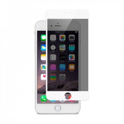 iPhone 6 / 6S Uyumlu Privacy Ön Koruma Temperli Hayalet Cam Ekran Koruyucu (Beyaz) 