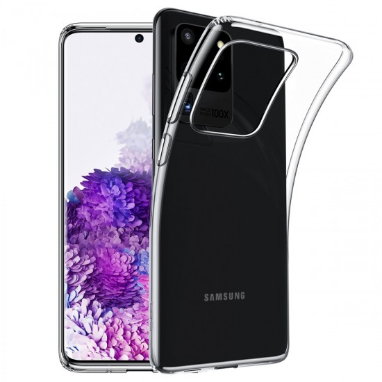 Samsung Galaxy S20 Ultra Lux Seri Premium Şeffaf Silikon Kılıf